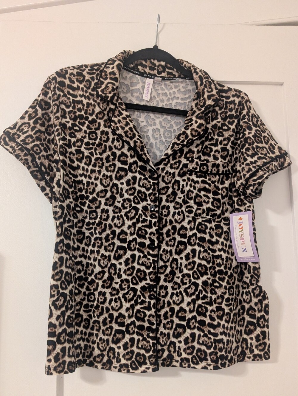 Leopard Print Night Wear Top And Shorts